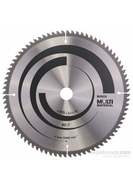 - Çoklu Malzeme İçin Daire Testere Bıçağı - 305 X 30 X 3,2 Mm, 80 Diş