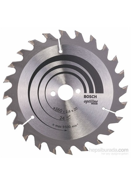 - Optiline Serisi Ahşap İçin Daire Testere Bıçağı - 160 X 20/16 X 2,6 Mm, 24 Diş fiyatları