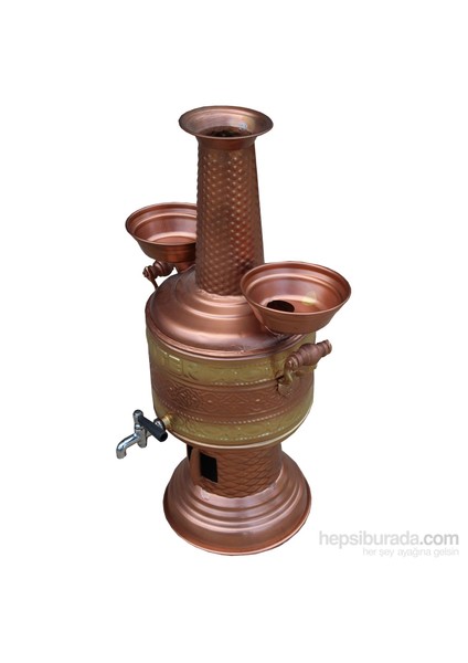%100 Bakır 7 Litre Sobalı Semaver 090638