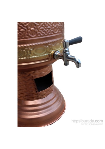 %100 Bakır 7 Litre Sobalı Semaver 090638
