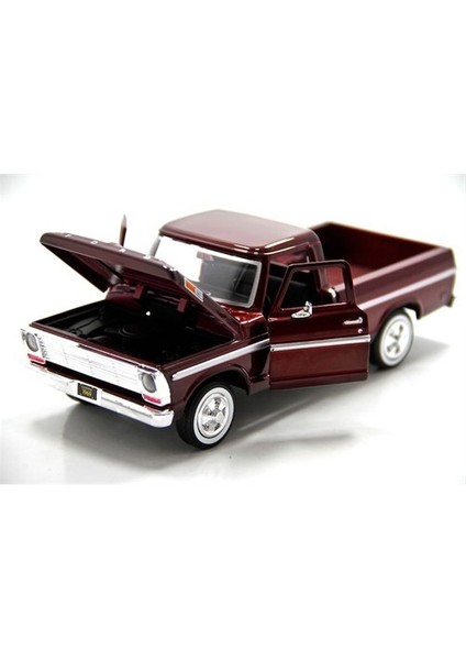 1:24 1969 Bordo Ford F-100 Pickup Model Araba