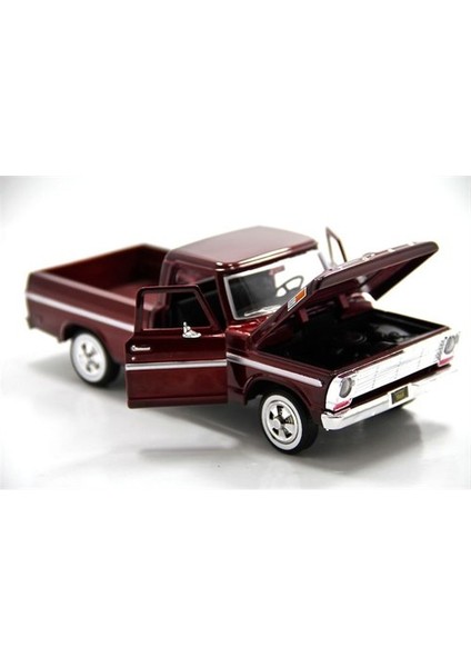 1:24 1969 Bordo Ford F-100 Pickup Model Araba