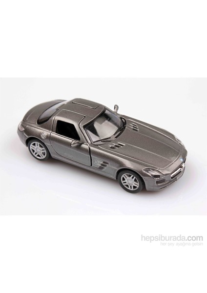 Füme Mercedes-Benz Sls Amg 1/36 Çek Bırak Die-Cast Model Araç