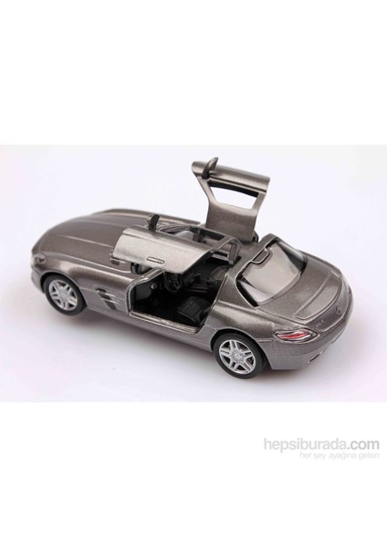 Füme Mercedes-Benz Sls Amg 1/36 Çek Bırak Die-Cast Model Araç