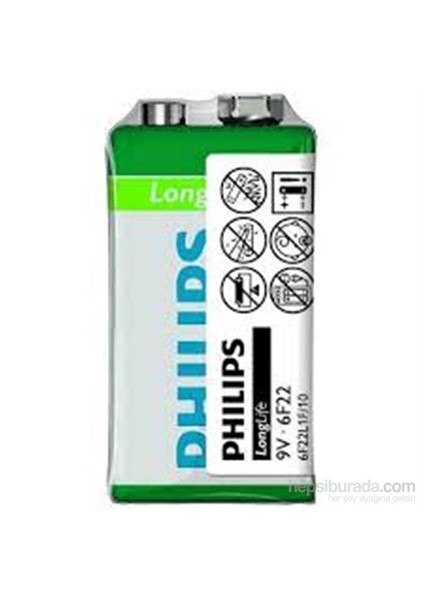 PH-6F22L1F/10 Longlife 9v Tekli Pil