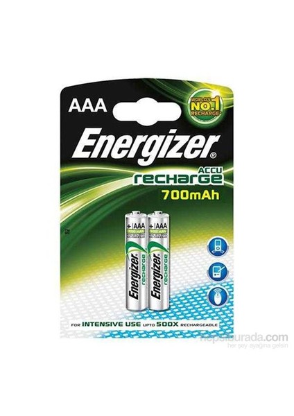 (E21-59964) Şarjlı 700 Mah AAA İnce Kalem Pil 2Li Blister