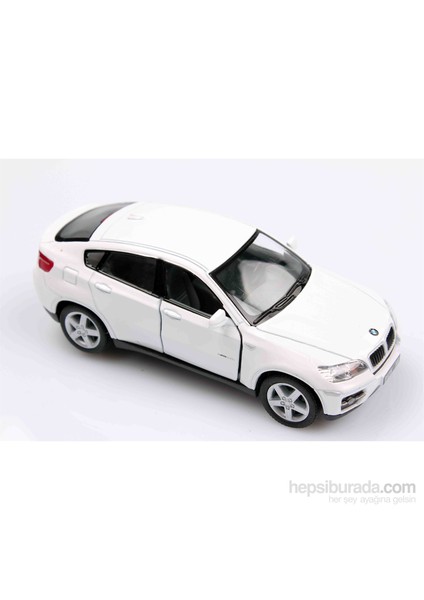 Beyaz Bmw X6 1/38 Çek Bırak Die-Cast Model Araç