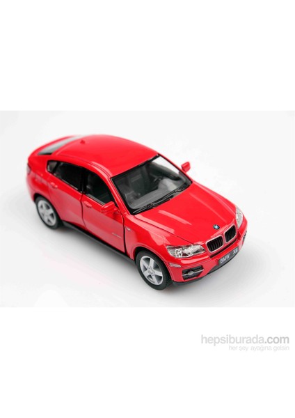 Kırmızı Bmw X6 1/38 Çek Bırak Die-Cast Model Araç