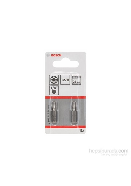 - 2'Li Paket - Ekstra Sert Seri T27H Security-Torx® Vidalama Ucu - T27H, 25 Mm fiyatları