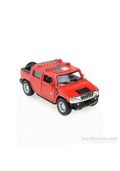 2005 Hummer H2 SUT Çek Bırak 1/40 Die Cast Model Araç Kırmızı