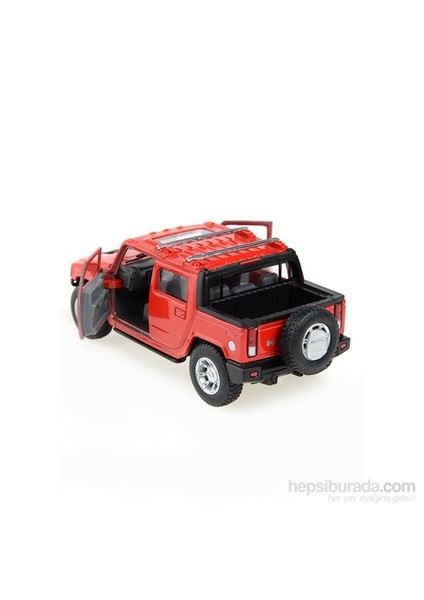 2005 Hummer H2 SUT Çek Bırak 1/40 Die Cast Model Araç Kırmızı