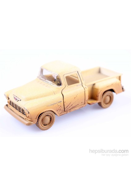 Off-Road 1955 Chevy Stepside Pick-Up Çek Bırak 1/32 Die Cast Model Araç