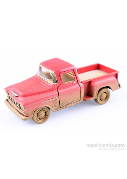 Off-Road 1955 Chevy Stepside Pick-Up Çek Bırak 1/32 Die Cast Model Araç