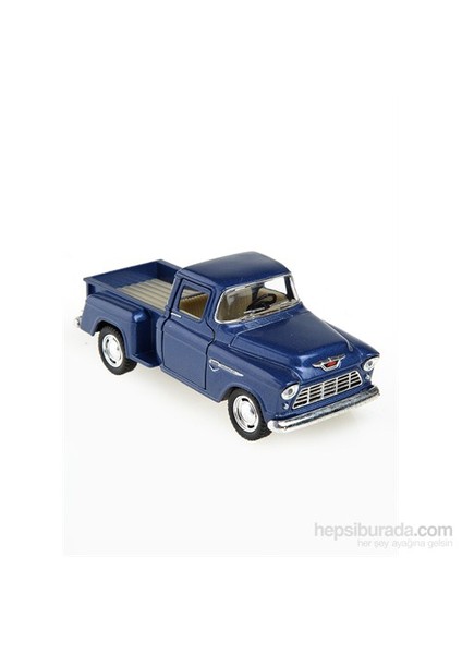 1955 Chevy Stepside Pick-Up Çek Bırak 1/32 Die Cast Model Araç Mavi