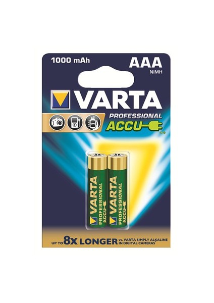 Professional Accu İnce pil - AAA 1.000mAh (Dijital cihazlar için özel seri) 2'li 5703301402