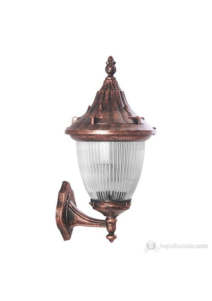 Dış Makan Abs 50 Cm Aslanlı Fener Duvar Aplik Bakır Rengi