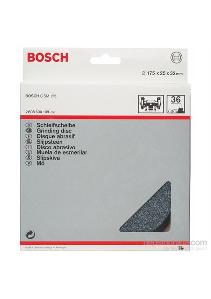 - Taşlama Motoru İçin Zımpara Diski - 175 Mm, 32 Mm, 36 Kum