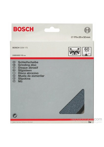 - Taşlama Motoru İçin Zımpara Diski - 175 Mm, 32 Mm, 60 Kum