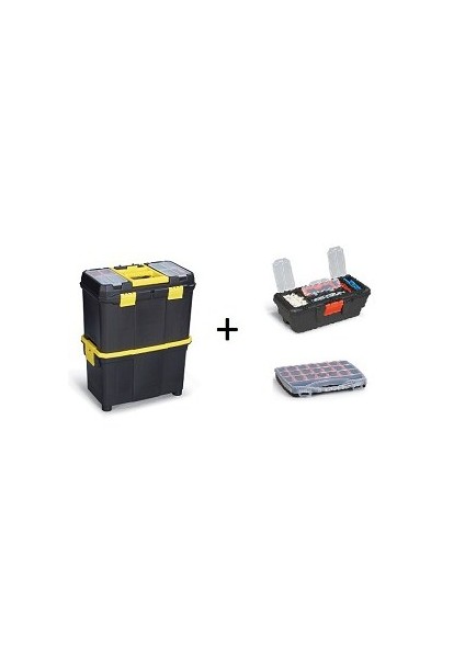 18" Tekerlekli Takım Çantası + Poly 32 Organizer + 13" Organizer