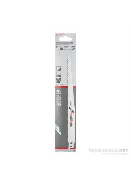 - Heavy Serisi Ahşap Ve Metal İçin Tilki Kuyruğu Bıçağı S 1111 Df - 5'Li Paket