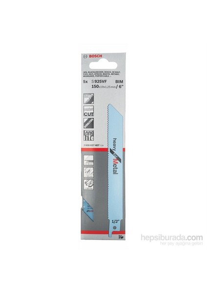 - Heavy Serisi Metal İçin Tilki Kuyruğu Bıçağı S 925 Vf - 5'Li Paket