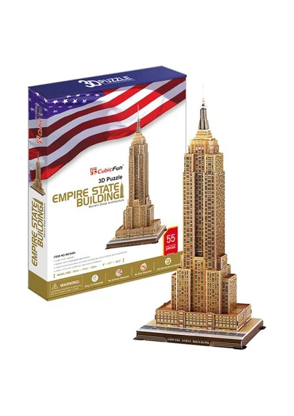 Cubic Fun Puzzle Empire State Binası (3 Boyutlu)