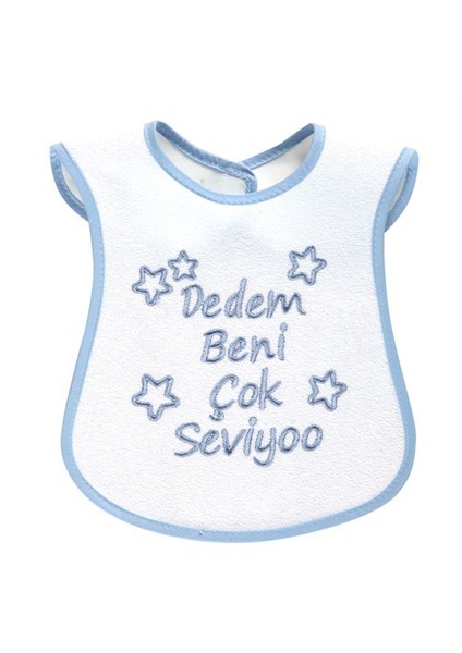 Jeu de Bébé Nakışlı Yazılı Önlük Dedem Beni Çok Seviyoo