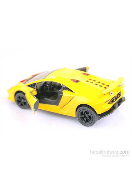Sarı Lamborghini Sesto Elemento 1/38 Çek Bırak Die-Cast Model Araç