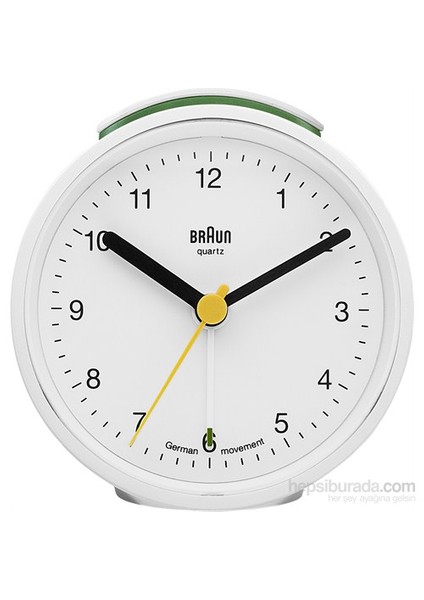 Alarmlı Masa Saati Beyaz - BNC012