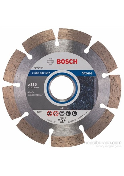 - Standard Seri Taş İçin Elmas Kesme Diski - 115 X 22,23 X 1,6 X 10 Mm