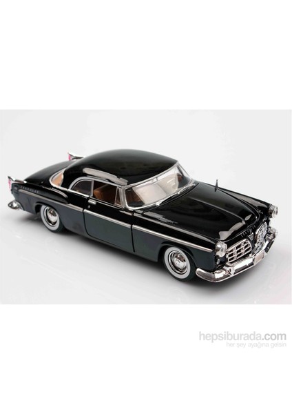 Siyah 1955 Chrysler C300 1/24 Die Cast Model Araç