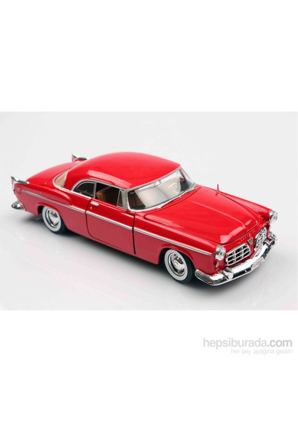 Kırmızı 1955 Chrysler C300 1/24 Die Cast Model Araç