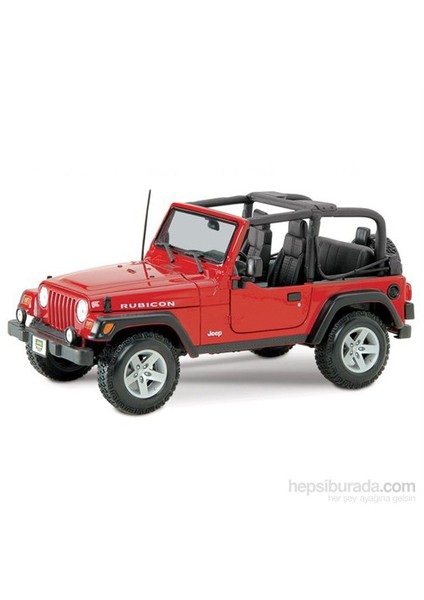 Maisto Wrangler Rubicon Jeep Model Araba 1:18 S/E Kırmızı