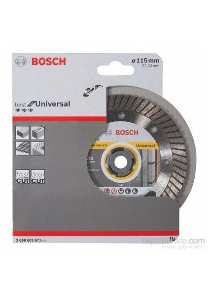 - Best Serisi Tüm Malzemeler İçin Turbo Segman Elmas Kesme Diski - 115 X 22,23 X 2,2 X 12 Mm
