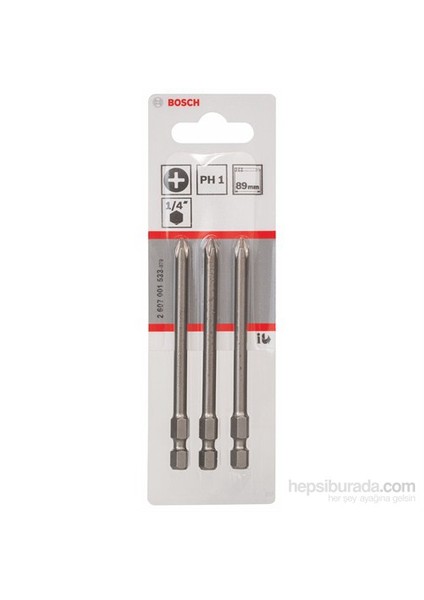 - 3'Lü Paket - Ekstra Sert Seri Vidalama Ucu - Ph 1, 89 Mm fiyatları
