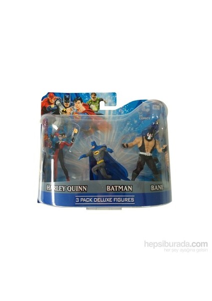 Dc Comics Batman, Bane, Harley Quinn 3'Lü Figür Seti
