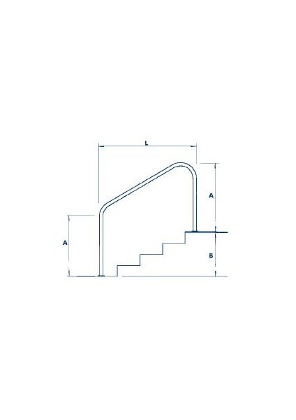 Flanşlı Tip Havuz Çıkış Merdiven Tutamağı 1,220Mm