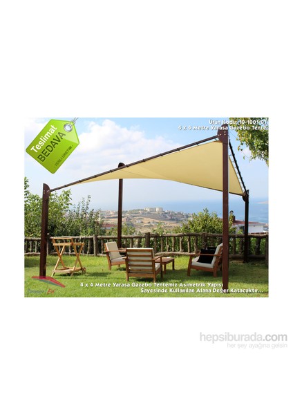 Şemsiye Evi Yarasa Tente 4X4 Metre Gazebo Yerli 10-1001-01