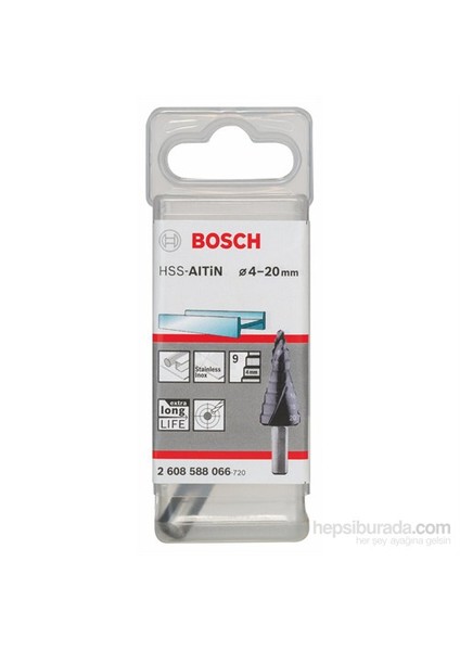 - Kademeli Matkap Ucu Hss-Altin - 4 - 20 Mm, 8,0 Mm, 70,5 Mm