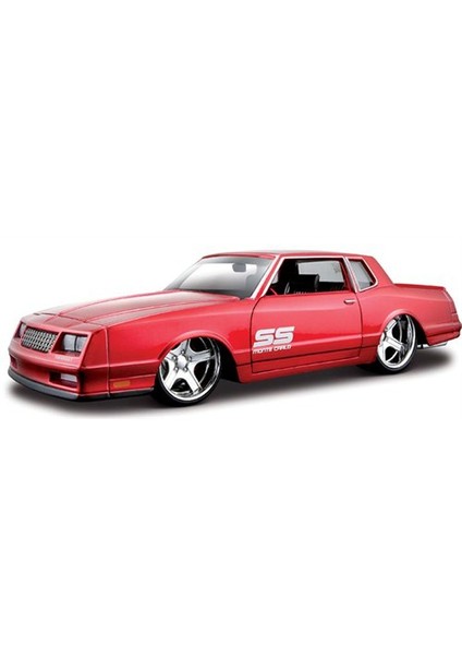 Maisto 1986 Chevrolet Monte Carlo Diecast Model Araba 1:24 AllStars Kırmızı