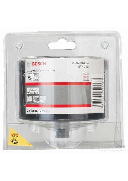 - Speed Serisi Çok Amaçlı Delik Açma Testeresi (Panç) - 102 Mm, 4"