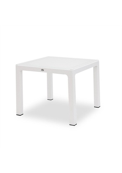Classi 90X150cm Rattan Efektli Camlı Masa Takımı