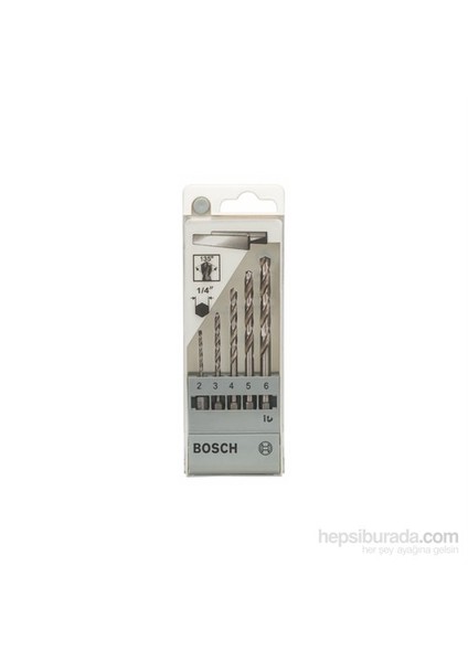 - 5 Parçalı Altıgen Şaftlı Hss-G Metal Matkap Ucu Seti, Dın 338 - 2: 3: 4: 5: 6 Mm