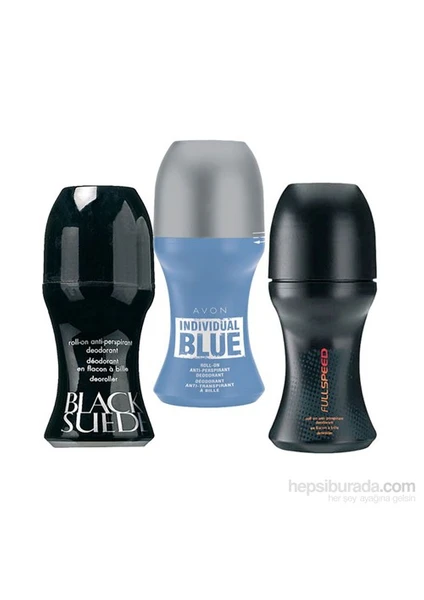 Black Suede Blue Fullspeed Roll-On 3Lü Set