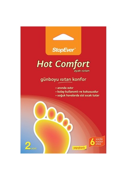 Stopever Hot Comfort Ayak Isıtan Ped (İkili Ambalaj)