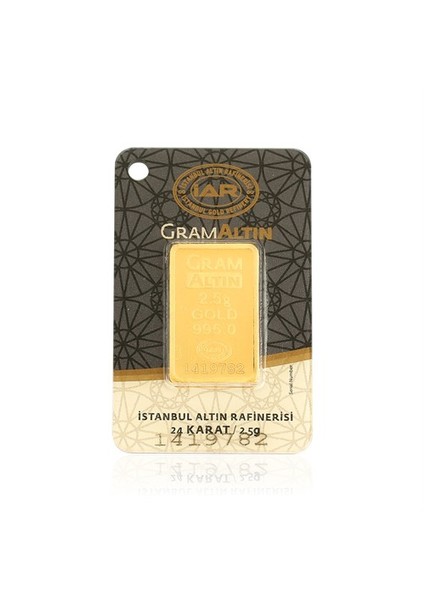 24 Ayar Külçe Gram Altın 2,5 Gr.