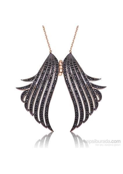 Gümüş Melek Kanadı Kolye