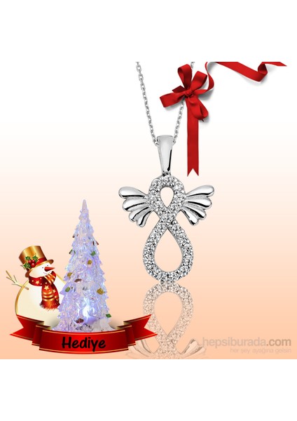 Tekbir Silver Gümüş Kanatlı Sonsuzluk Kolye