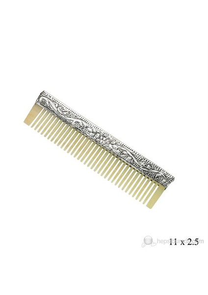 Gumush 925 Gül Desenli Kemik Tarak | Kr2550034