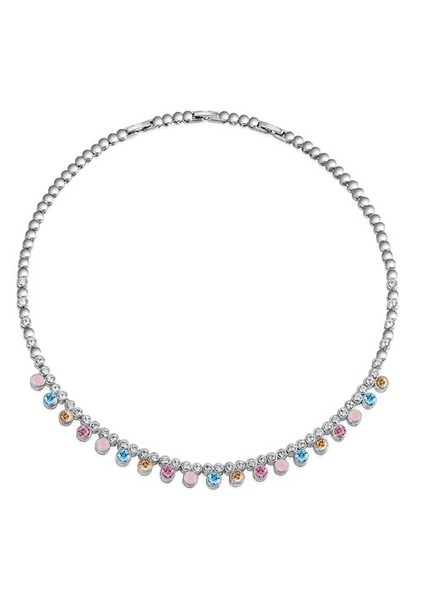 Çok Renkli Swarovski® Taşlı Su Yolu Kolye